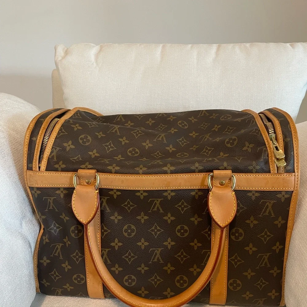 Authentic Louis Vuitton Sac Chien 40 Dog Carrier Monogram Pet Purse